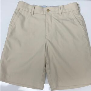 Peter Millar light tan/khaki performance fabric boys M shorts